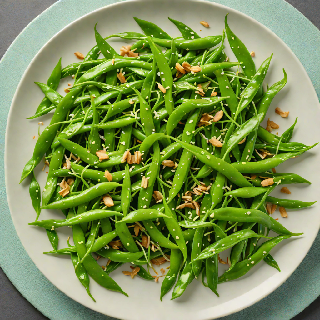 Sautéed Snow Pea Shoots with Garlic and Sesame Oil