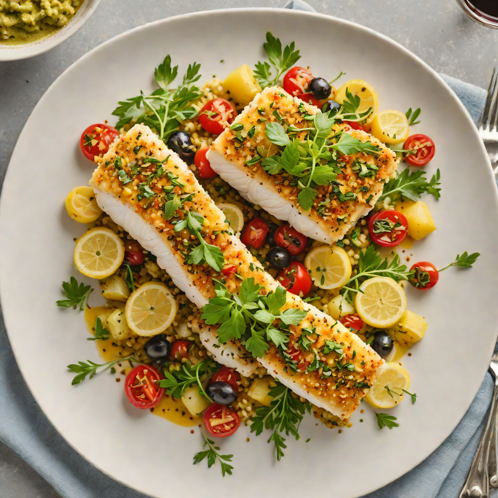 Baked Herb-Crusted Mediterranean Cod