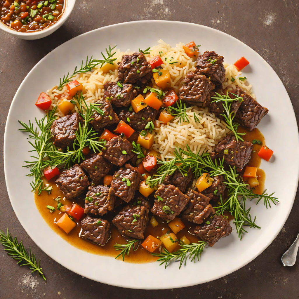 Ethiopian-Inspired Spiced Beef Tibs with Garlic and Rosemary