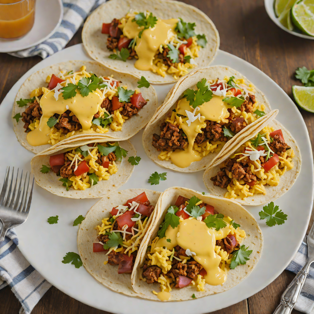 South Texas Style Breakfast Tacos with Scrambled Eggs and Chorizo
