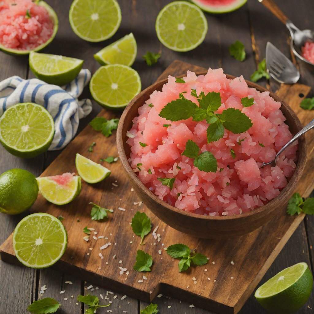Frozen Watermelon and Lime Granita