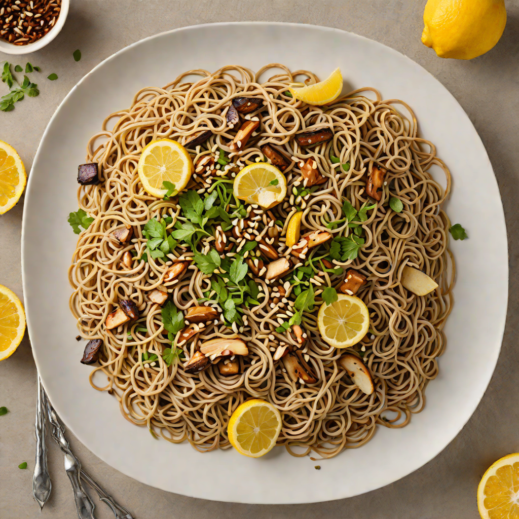 Lemon-Garlic Soba Noodles with Shiitake Mushrooms