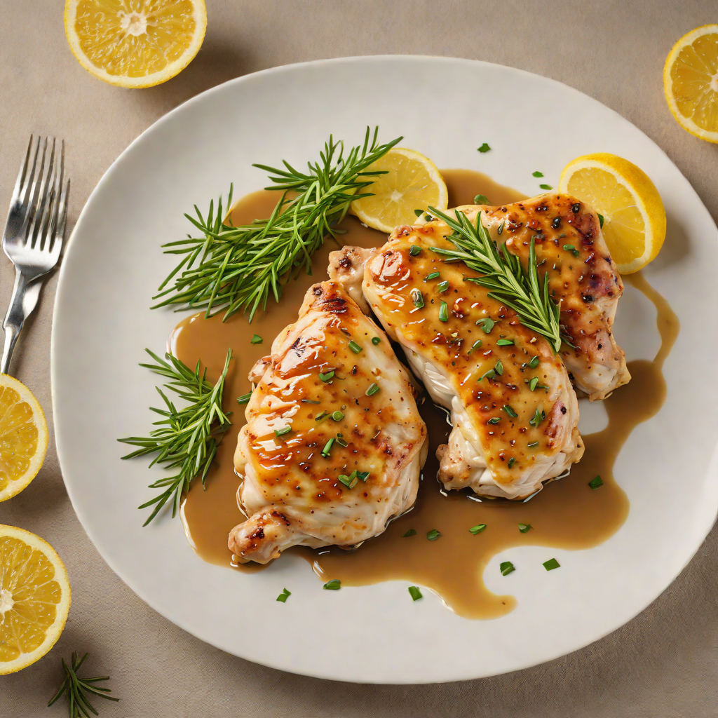Pan-Seared Chicken with Lemon and Rosemary Jus