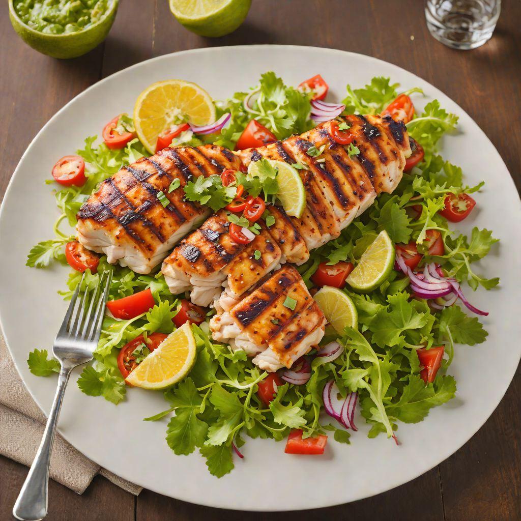 Grilled Citrus-Marinated Chicken with Chile-Lime Salad