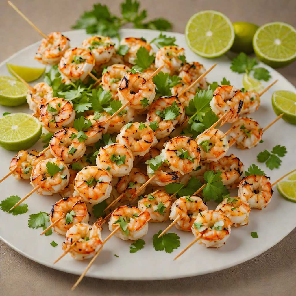 Honey-Lime Glazed Grilled Shrimp Skewers with Cilantro