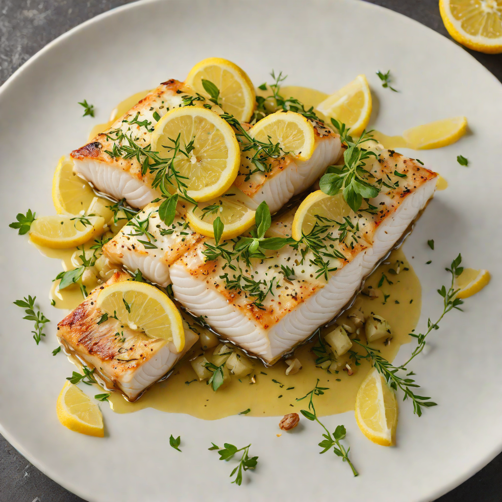 Baked Cod with Herb-Infused Olive Oil and Lemon Zest