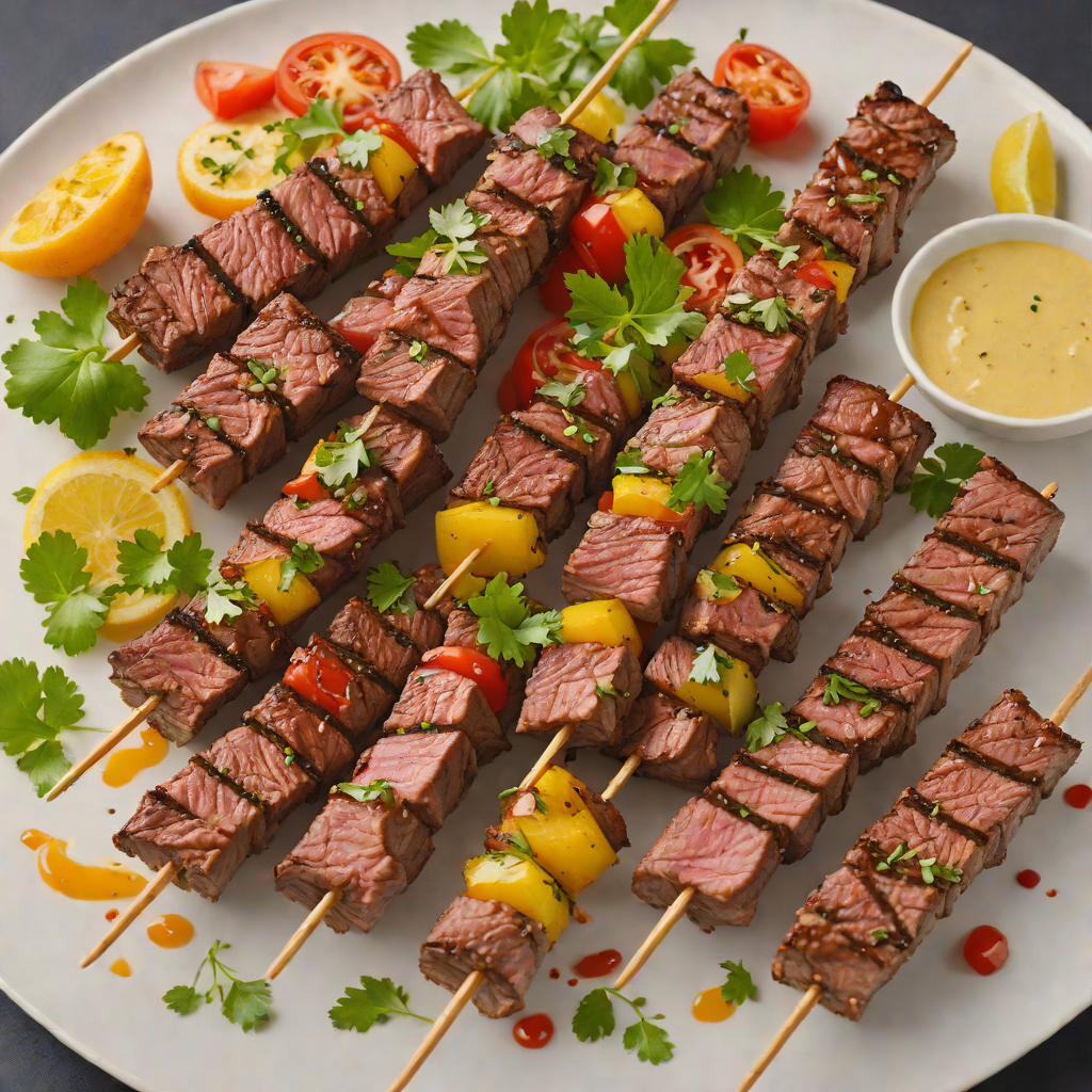 Grilled Marinated Tri-Tip Steak Kabobs