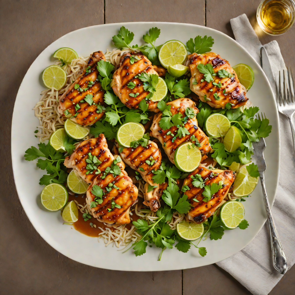 Sautéed Garlic Ginger Chicken with Lime and Cilantro