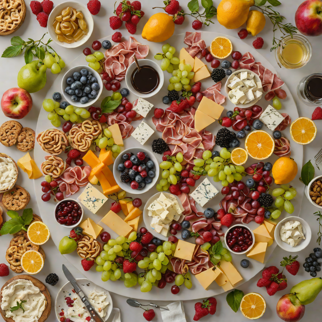 Charcuterie-Style Picnic Board with Seasonal Fruits and Artisanal Cheese
