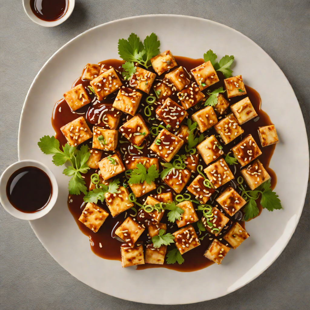 Stir-Fried Tofu with Garlic Ginger and Texas-Style BBQ Sauce
