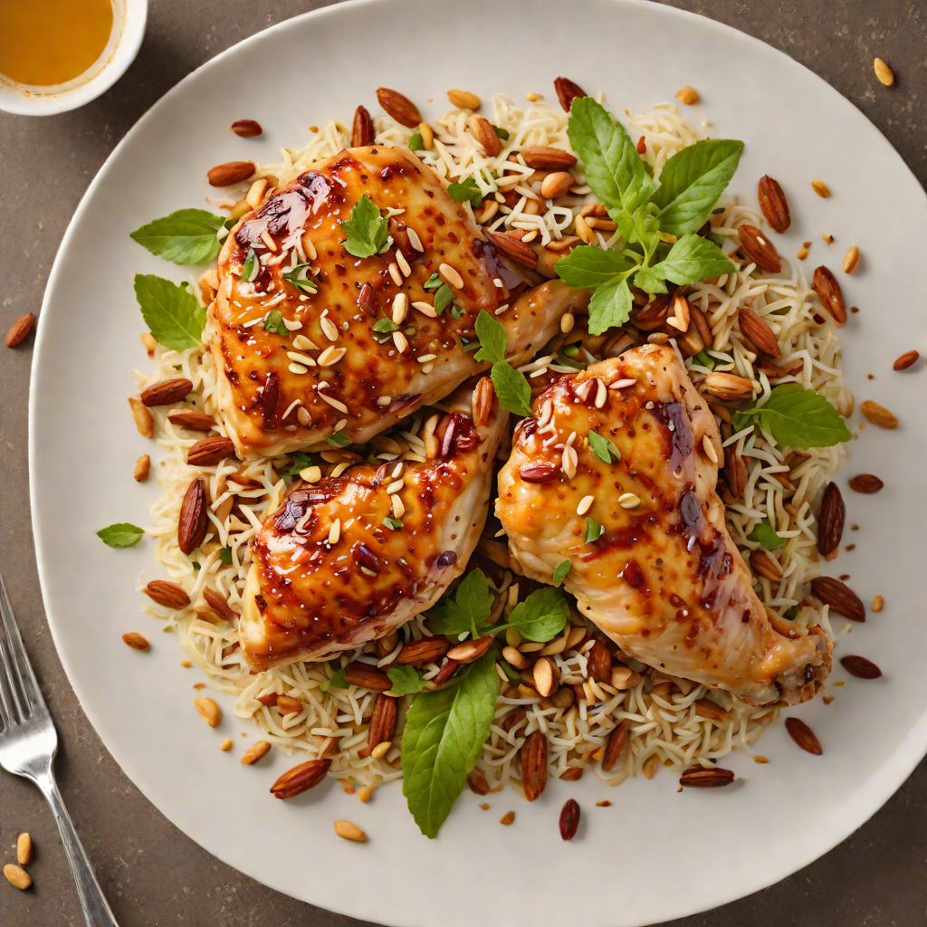 Spiced Honey-Glazed Chicken with Toasted Almonds