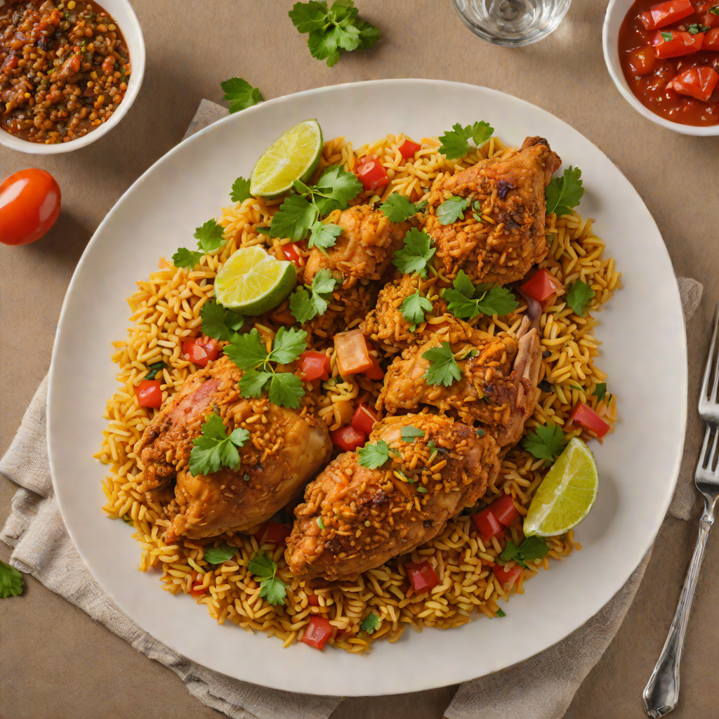Spiced Nigerian Jollof-Inspired Chicken Bake