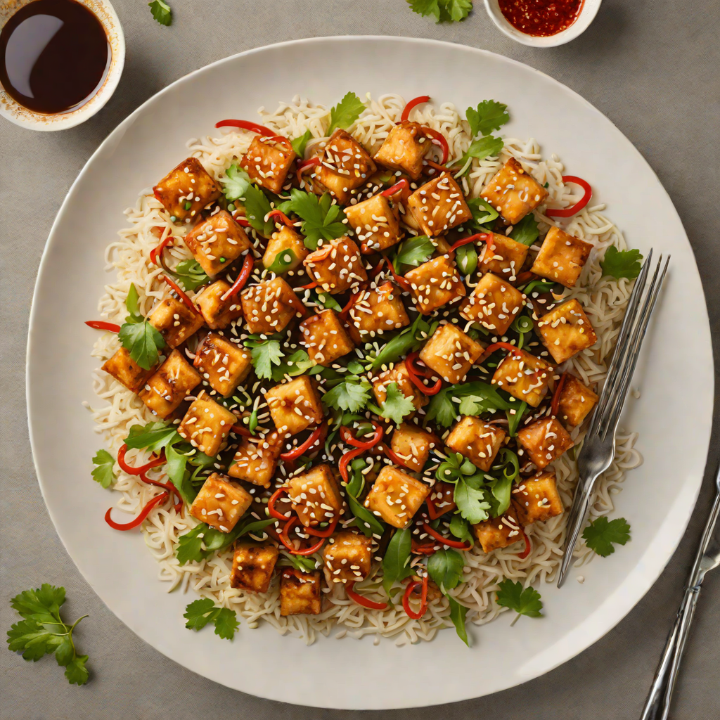 Crispy Tofu Stir-Fry with Sesame Ginger Sauce