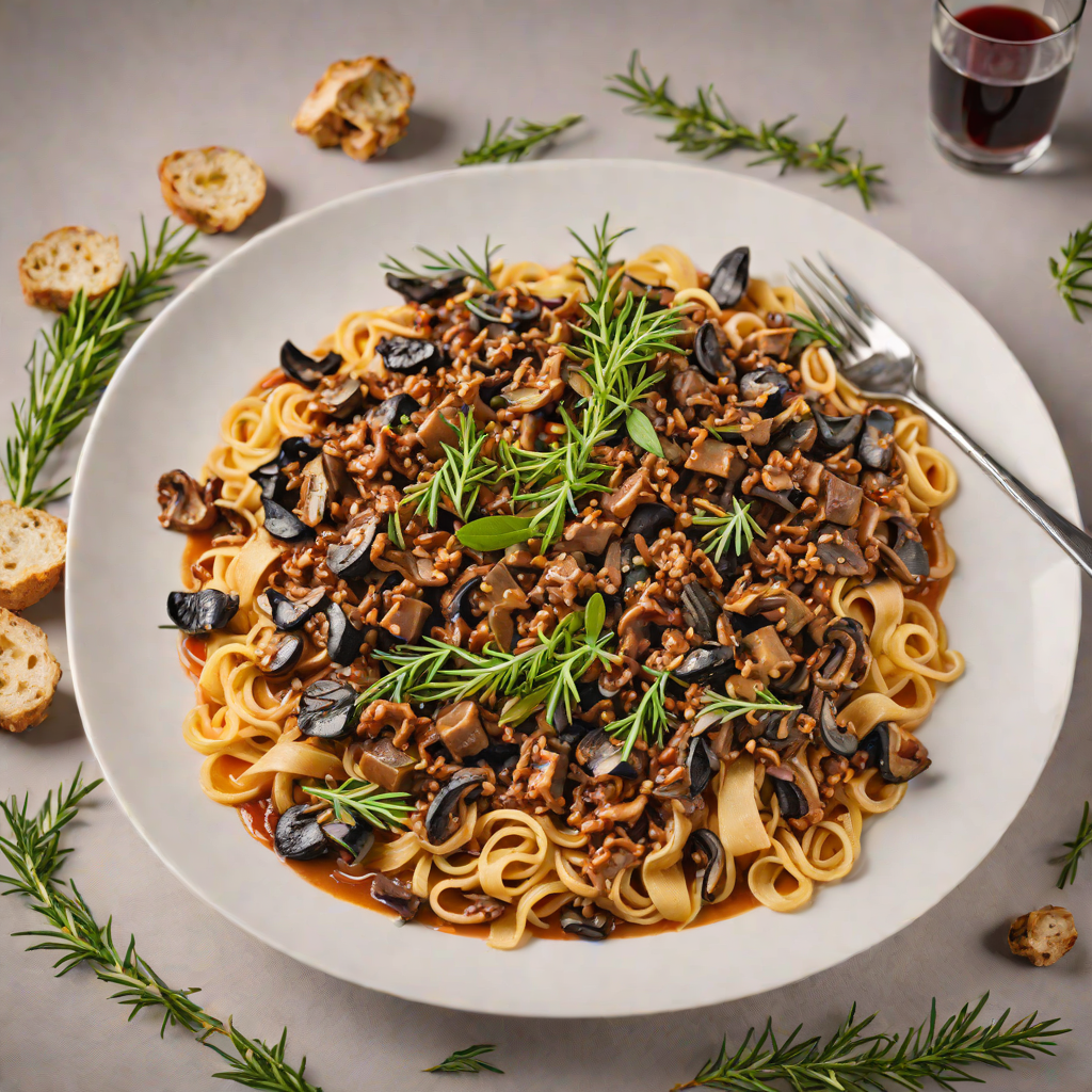 Slow-Cooked Kangaroo Ragu with Wild Mushrooms and Rosemary