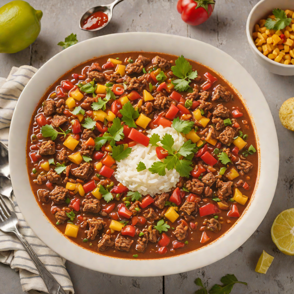 Slow Cooker Texas-Style Beef Chili with Beans and Peppers