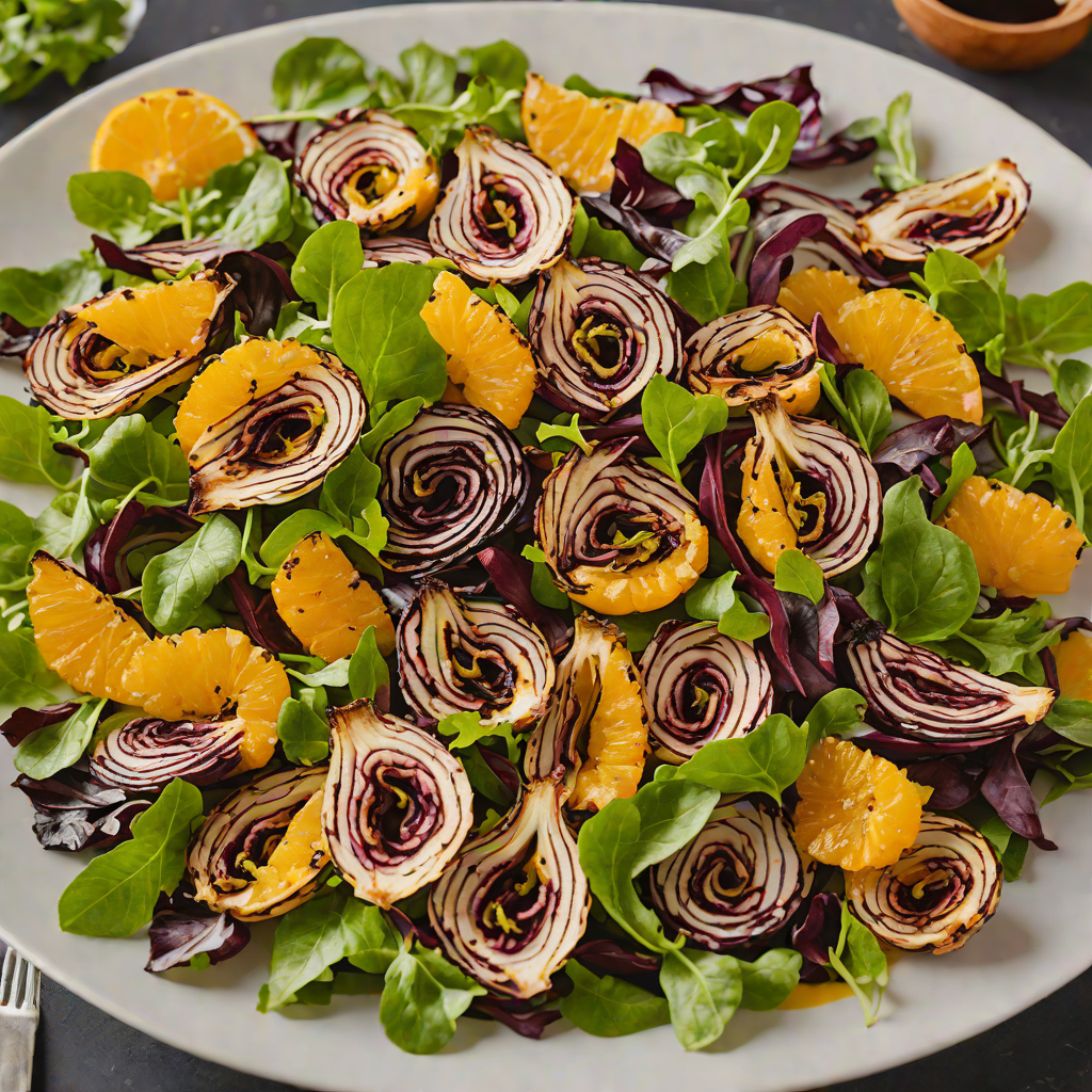Grilled Radicchio and Orange Salad with Balsamic Reduction