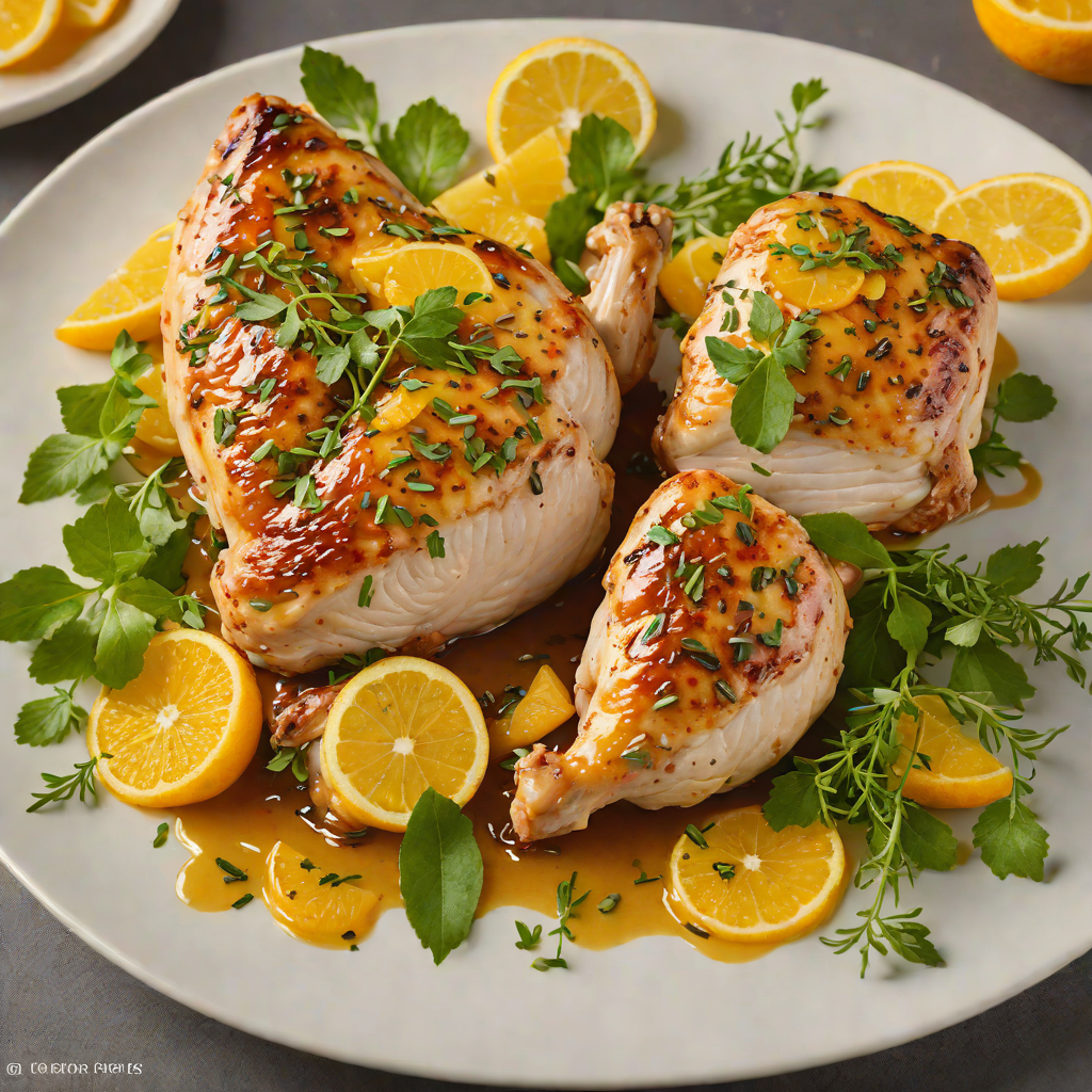 Pan-Seared Chicken with Tangy Citrus Glaze and Fresh Herbs