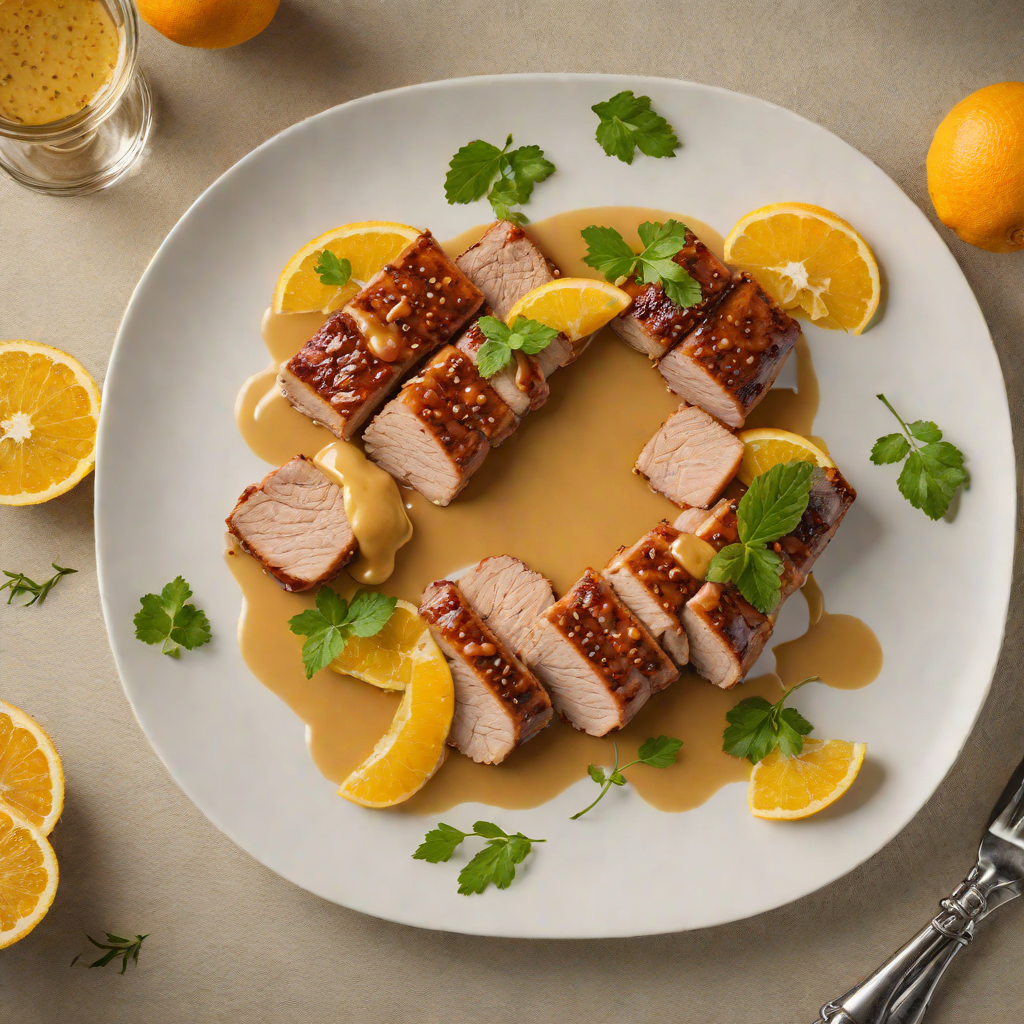 Rum-Glazed Pork Tenderloin with Citrus Vanilla Sauce