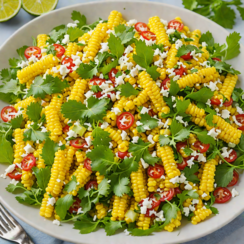 Quick Spicy Mexican Street Corn Salad with Cotija Cheese