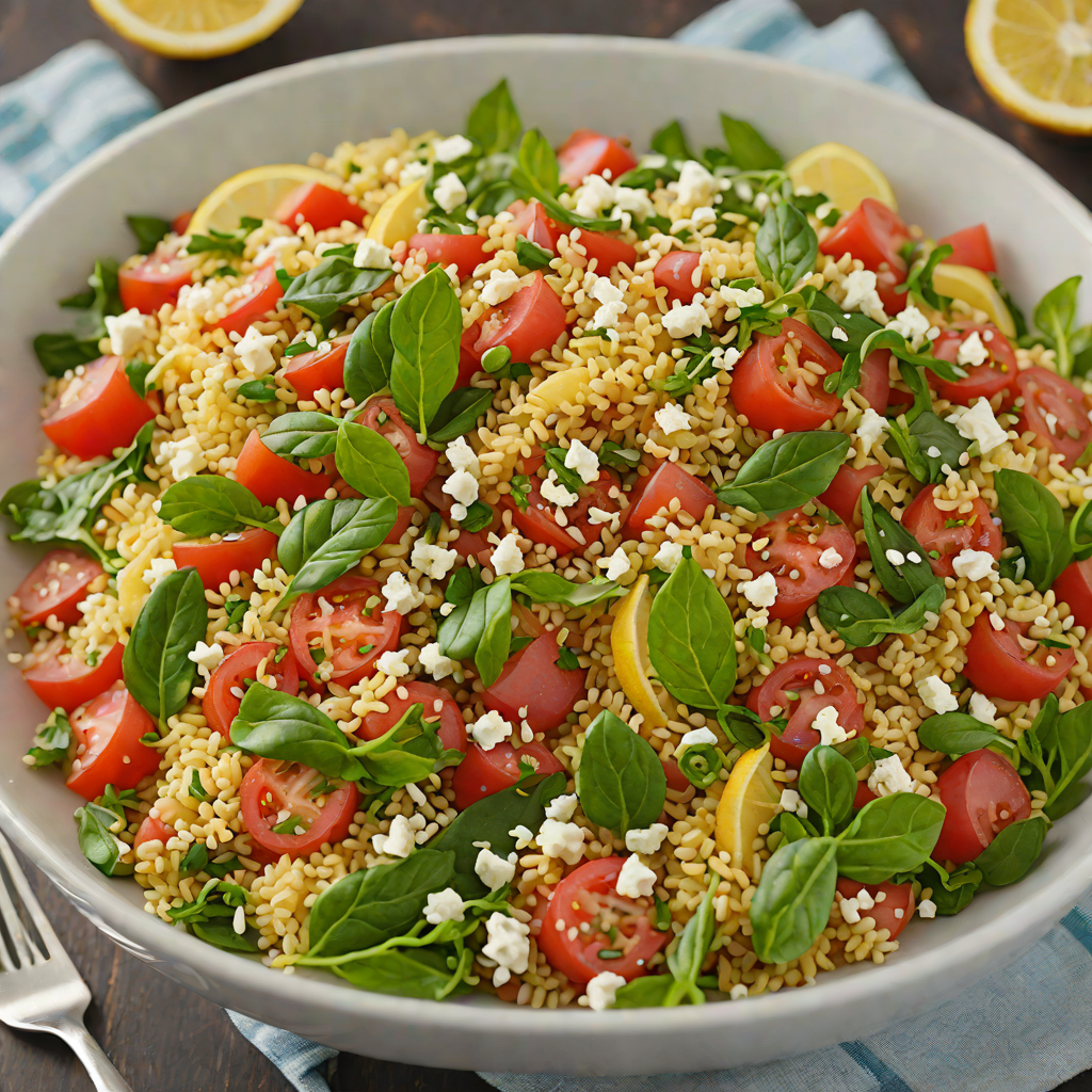 Tomato and Feta Couscous Salad with Lemon Vinaigrette