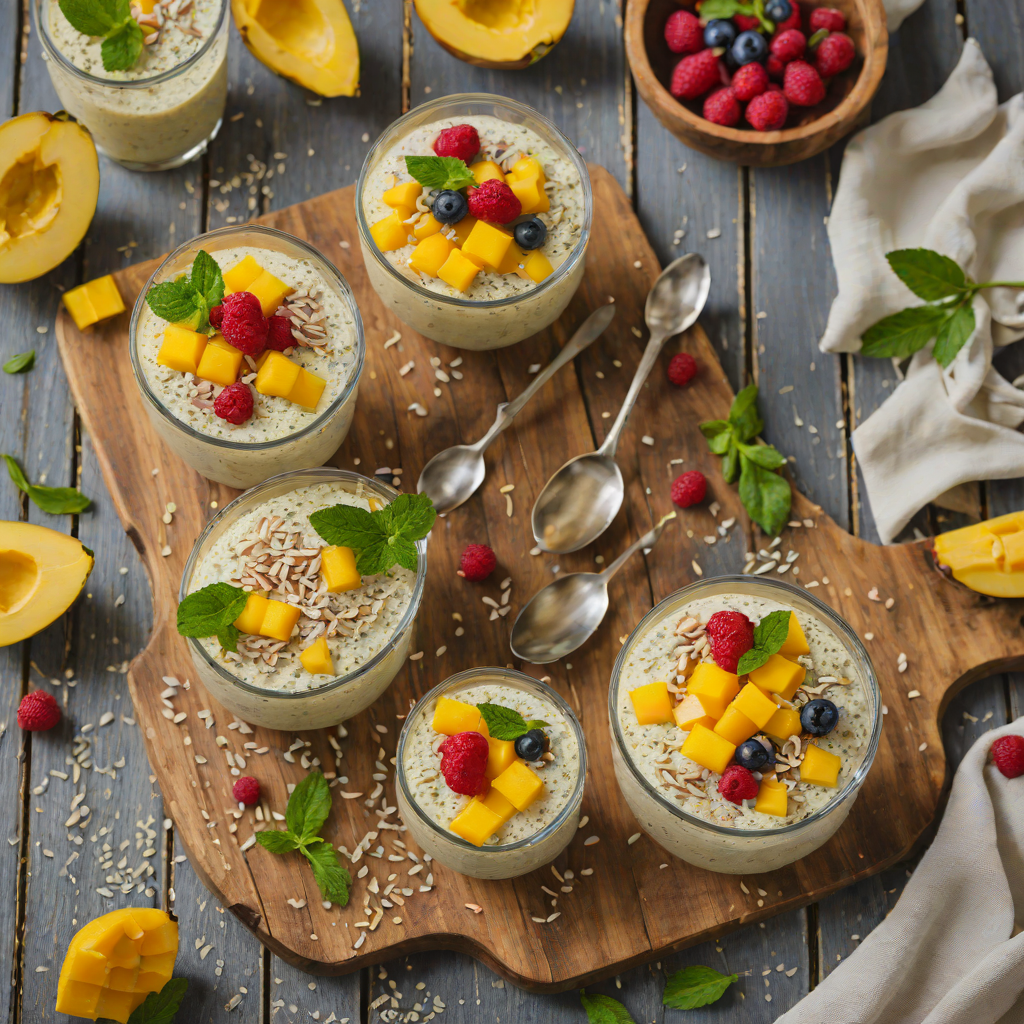 No-Bake Chilled Mango Coconut Chia Pudding