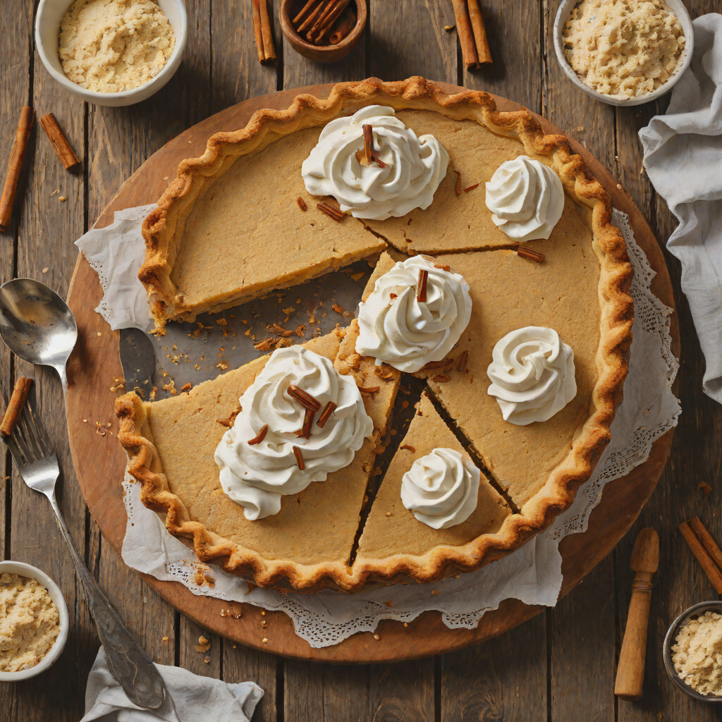 Hoosier-Style Sugar Cream Pie with Cinnamon Whipped Cream