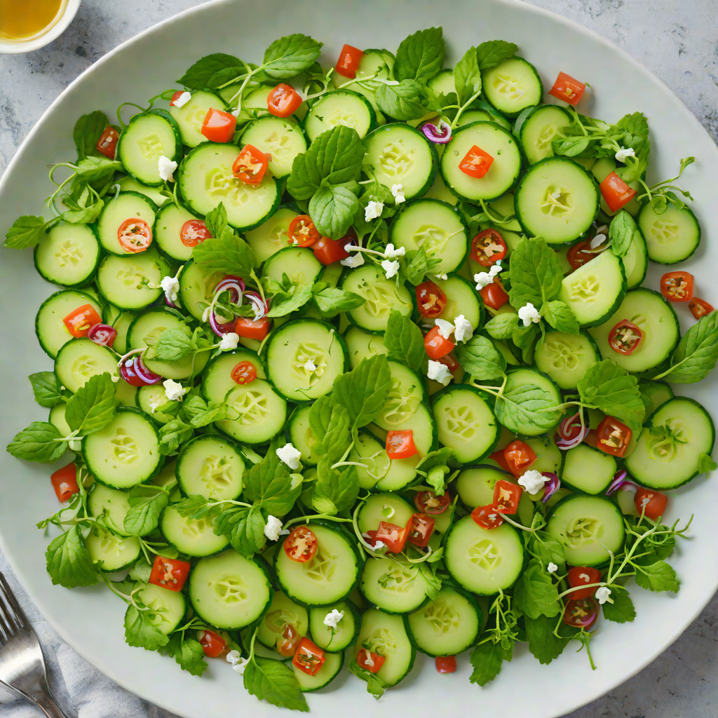 Gin-Infused Cucumber and Mint Summer Salad