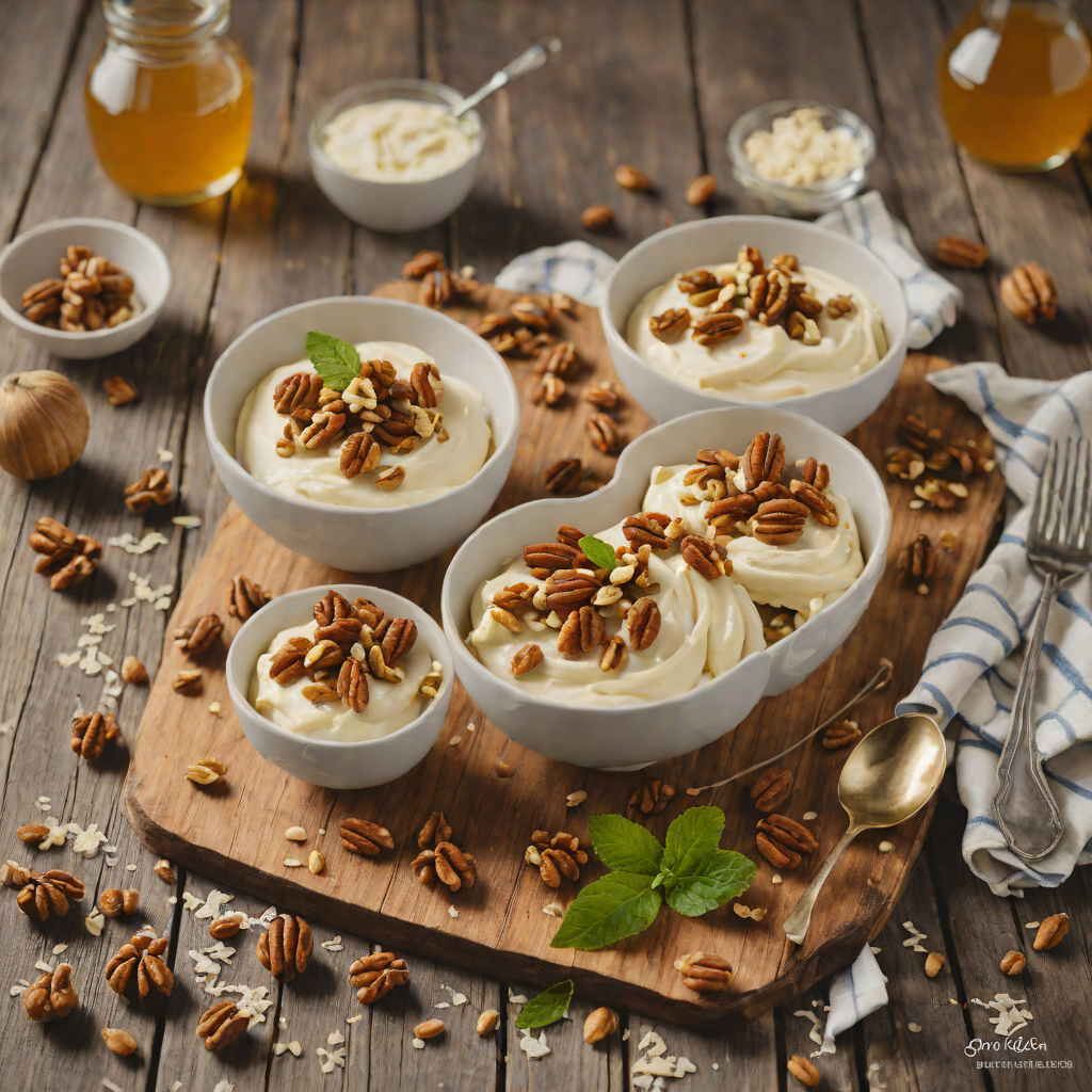 No-Bake Greek Yogurt and Honey Dessert with Toasted Walnuts