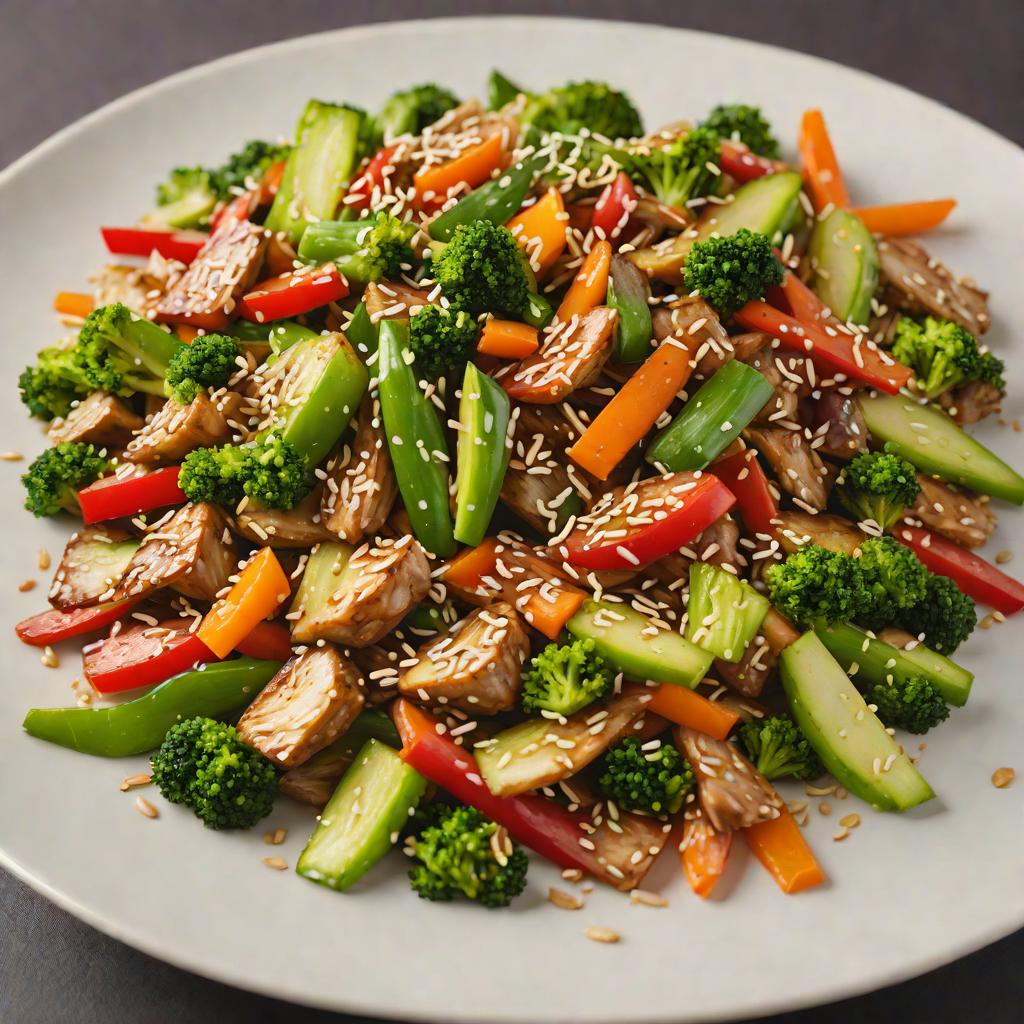 Vegetable Stir-Fry with Garlic Soy Sauce and Toasted Sesame