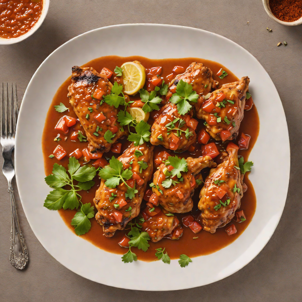Sautéed Berbere-Spiced Chicken with Tomato and Ginger Sauce