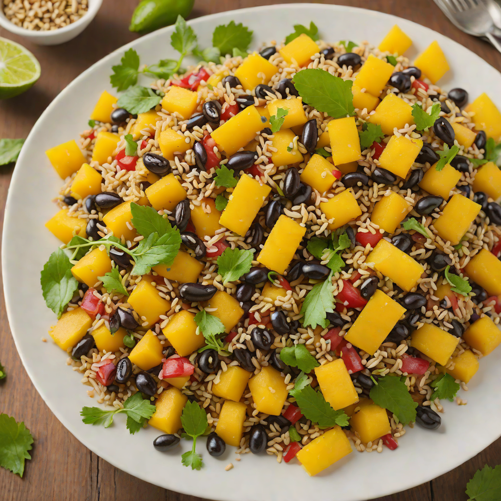 Half-Sweet Mango and Black Bean Quinoa Salad