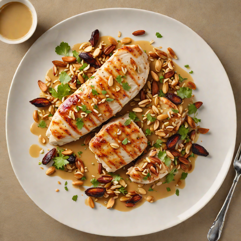 Pan-Seared Chicken with Honey Dijon Glaze and Toasted Almonds
