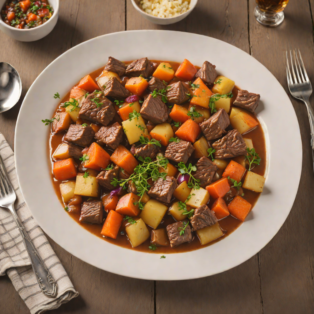 Scotch Whisky Beef Stew with Root Vegetables