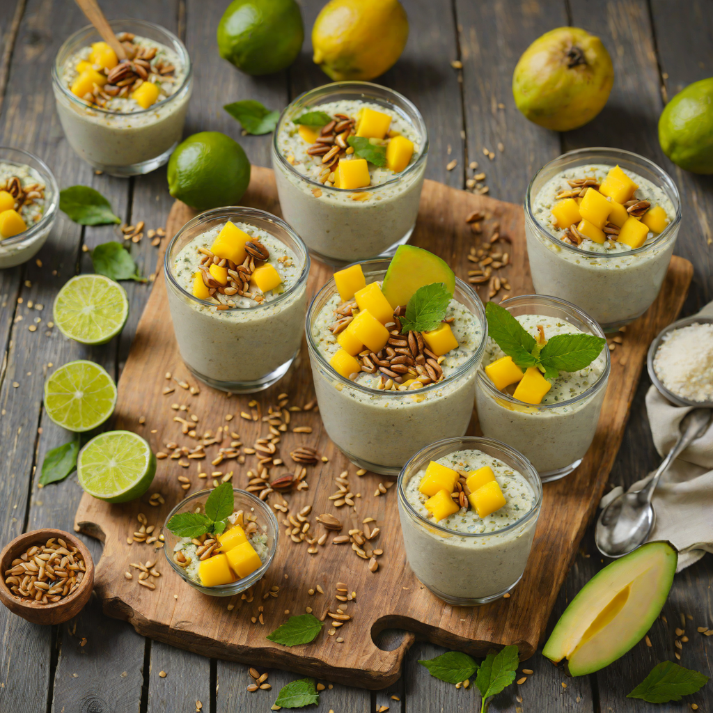 Honey-Lime Chia Seed Pudding with Fresh Mango