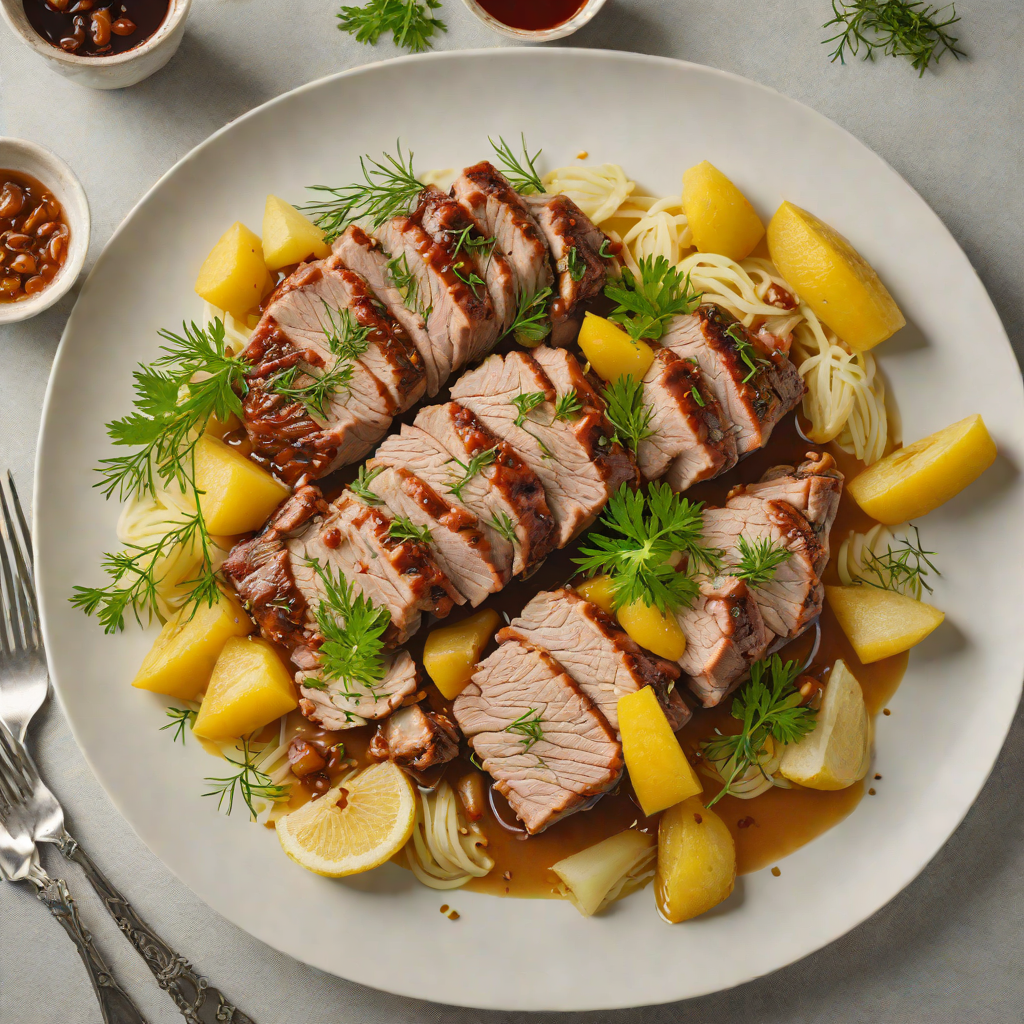 Citrus-Braised Pork Shoulder with Fennel and Apples