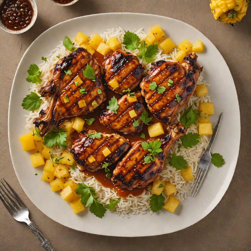 Slow-Cooked Caribbean Jerk Chicken with Pineapple Glaze