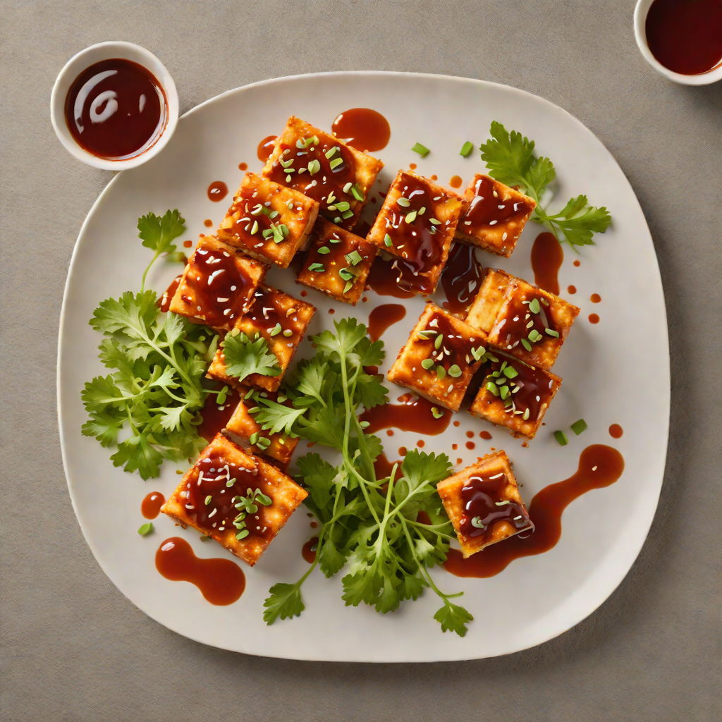 Crispy Baked Korean-Style Tofu with Gochujang Sauce