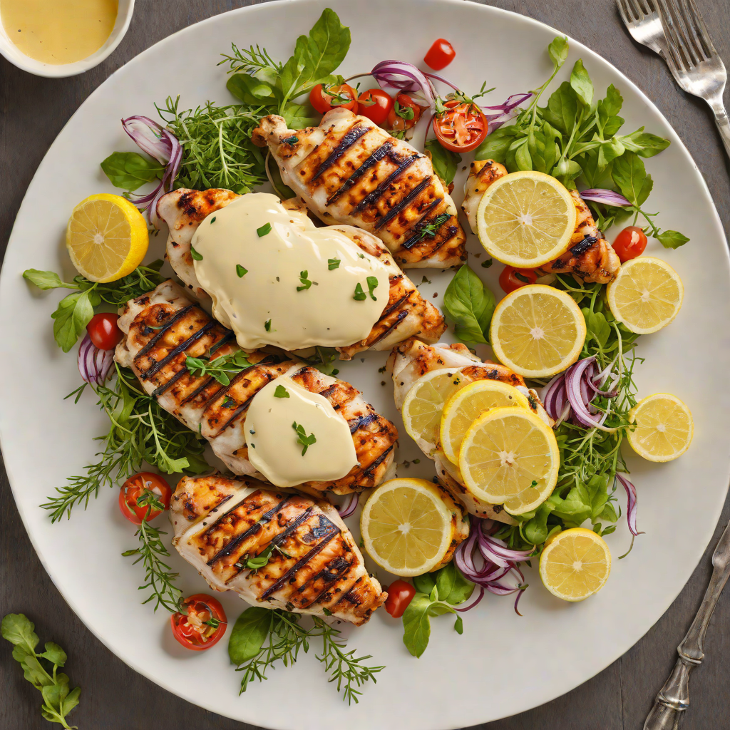 Grilled Lemon-Thyme Chicken with Garlic Aioli