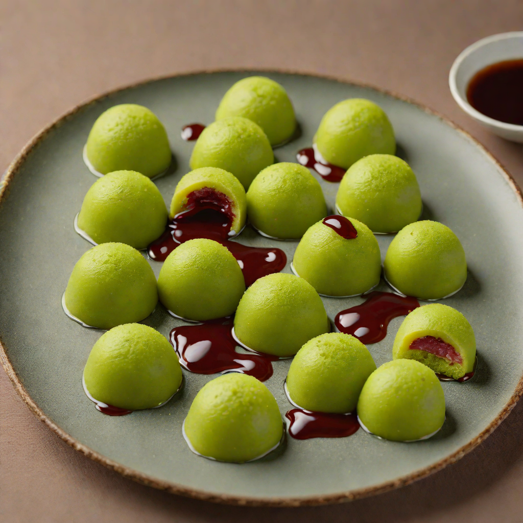 Matcha Mochi with Red Bean Paste