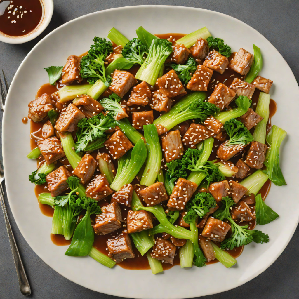 Stir-Fried Pork with Ginger and Bok Choy