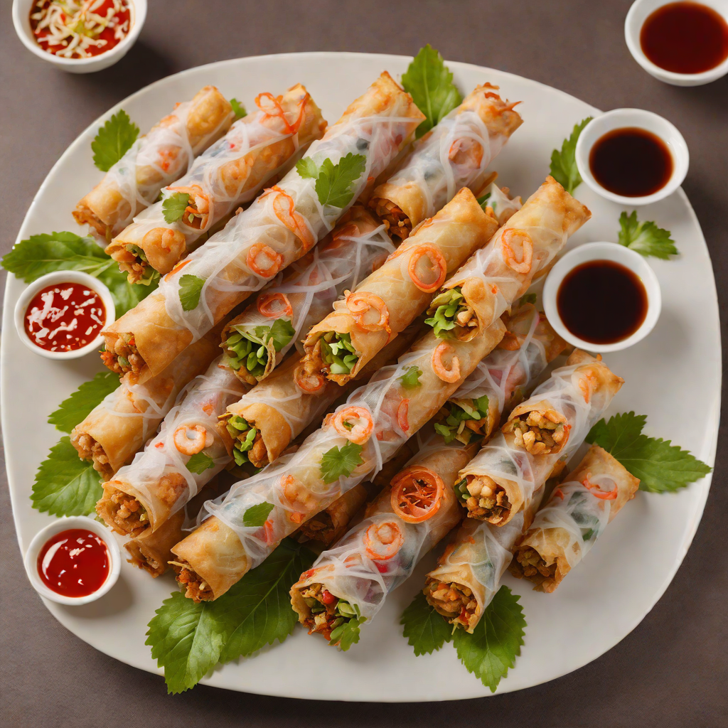Crispy Spring Rolls with Shrimp and Pork