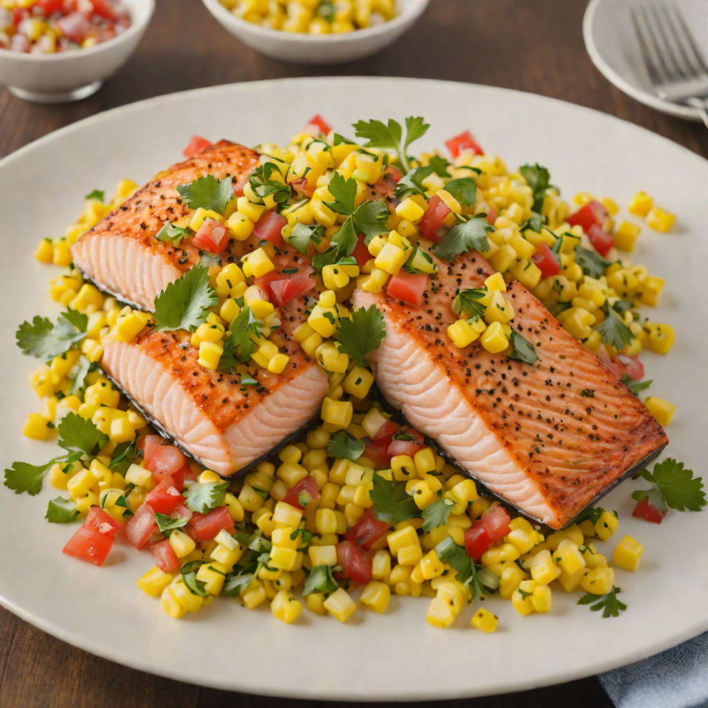 Pan-Seared Salmon with Chicago-Style Sweet Corn Relish