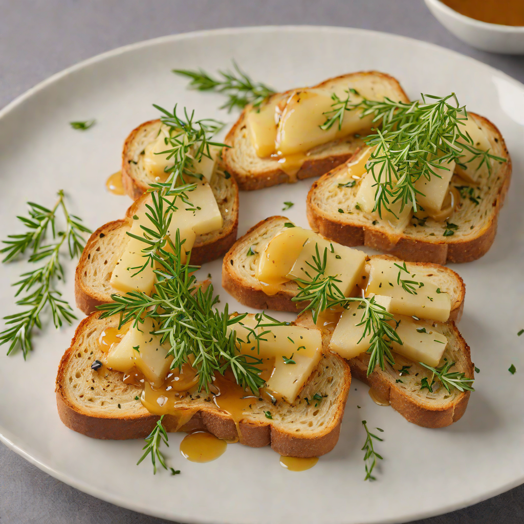 Garlic and Honey Toast with Fresh Thyme