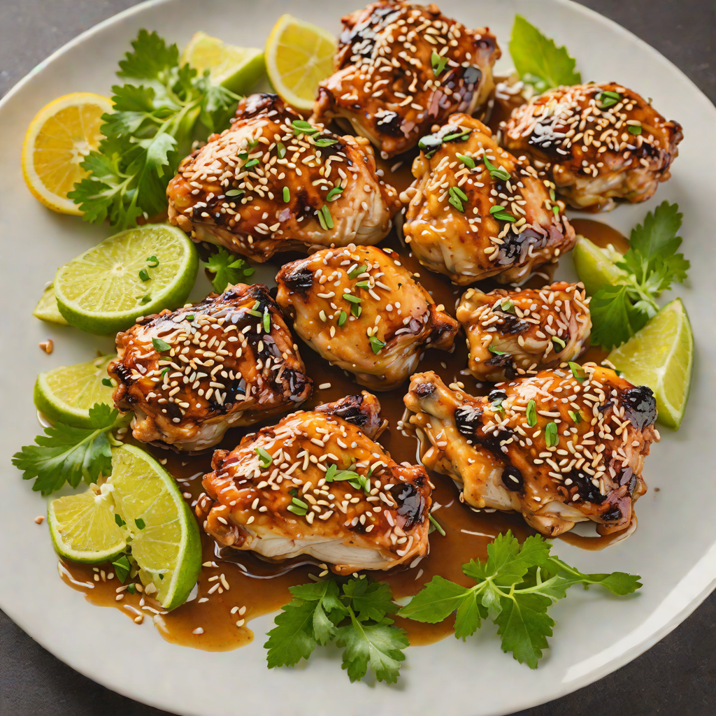 Sheet Pan Honey-Sesame Glazed Chicken Thighs