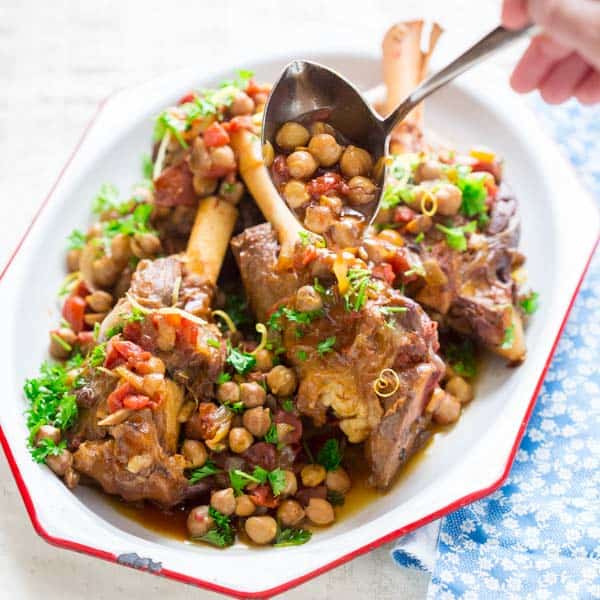 Slow-Roasted Moroccan Lamb Shanks with Preserved Lemon
