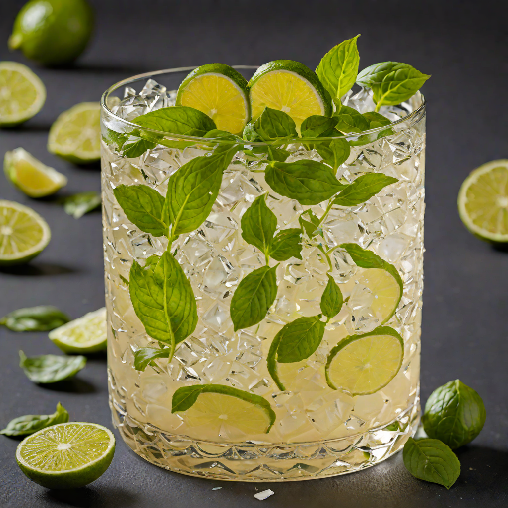 Ginger-Lime Gin Cooler with Fresh Basil