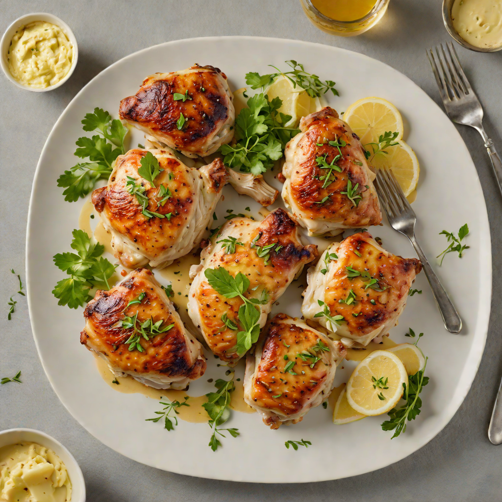 Pan-Roasted Chicken Thighs with Garlic and Herb Butter