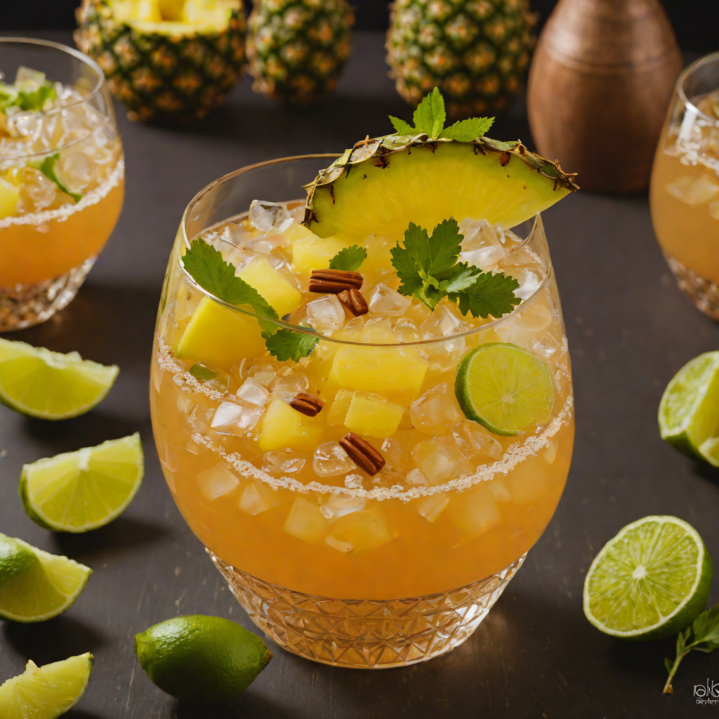 Tiki-Spiced Rum Punch with Pineapple and Lime
