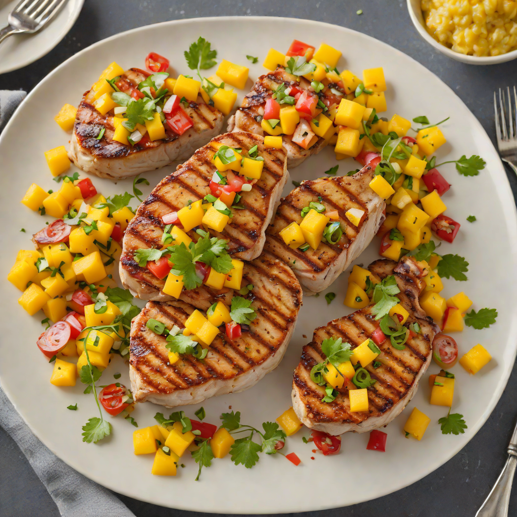 Pan-Seared Pork Chops with Mango and Jalapeño Salsa