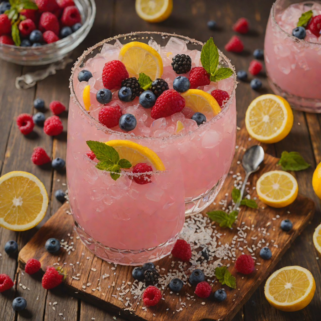 Sparkling Berry-Lemon Sherbet Punch